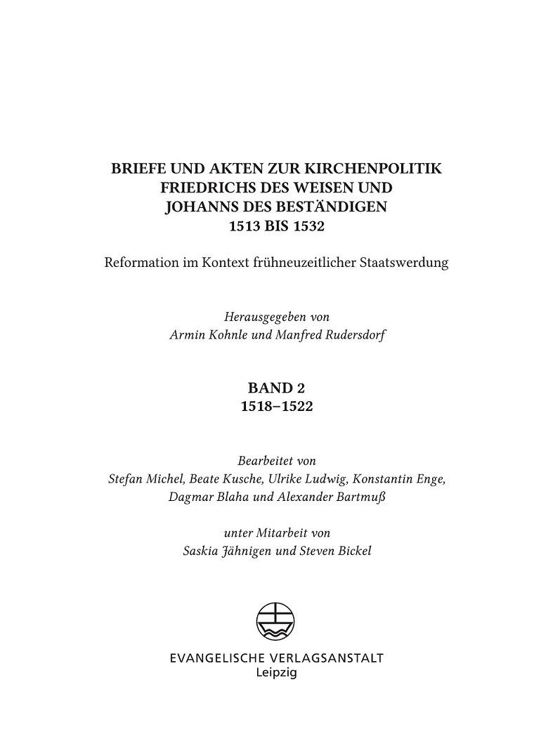 Titelblatt des zweiten Bandes