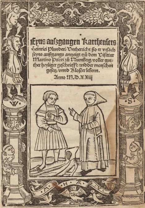 Titelblatt der Schrift "Eyns auszgangen Kartheusers"